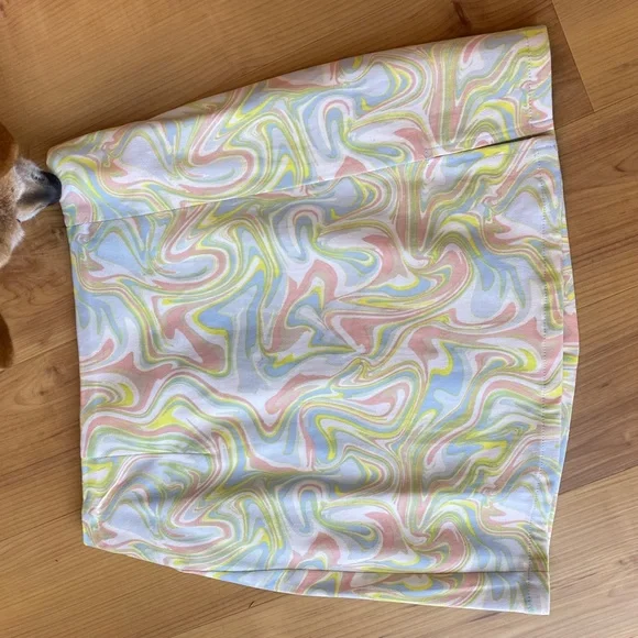 Target Art Class Girls Pastel Swirl Patterned Kids Skirt Size L Large 10/12, 996 - Picture 2 of 5